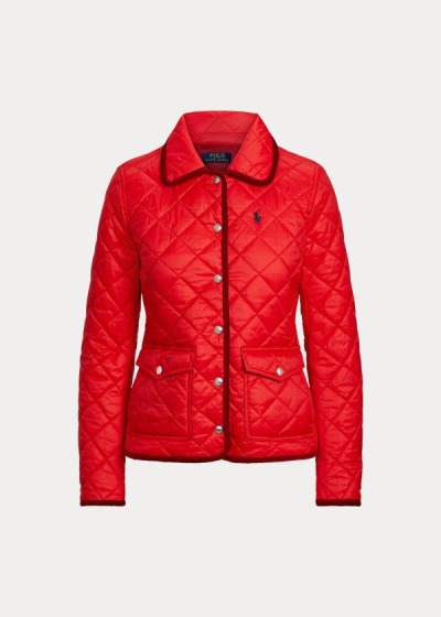 Chaquetas Polo Ralph Lauren Mujer Rojos - Cropped Barn - AJYRG4081